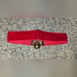 Red Velvet Choker Necklace with Bell, Holiday, Christmas